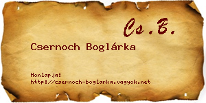 Csernoch Boglárka névjegykártya